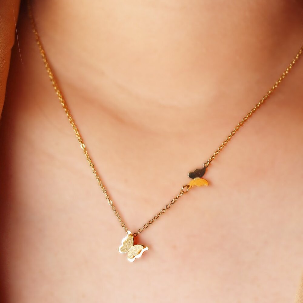 Elegant Imago Butterfly Jewelry - Stainless Steel Dainty Necklace